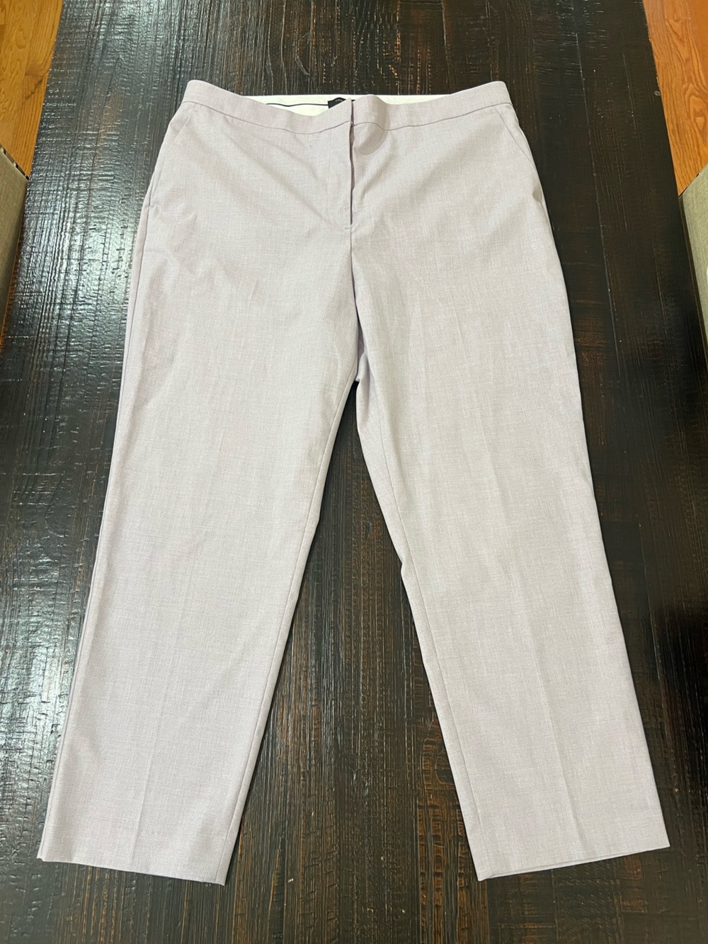 Ann Taylor Curvy Fit Dress Pants Womens 16 Lavender Straight Leg Career Slacks